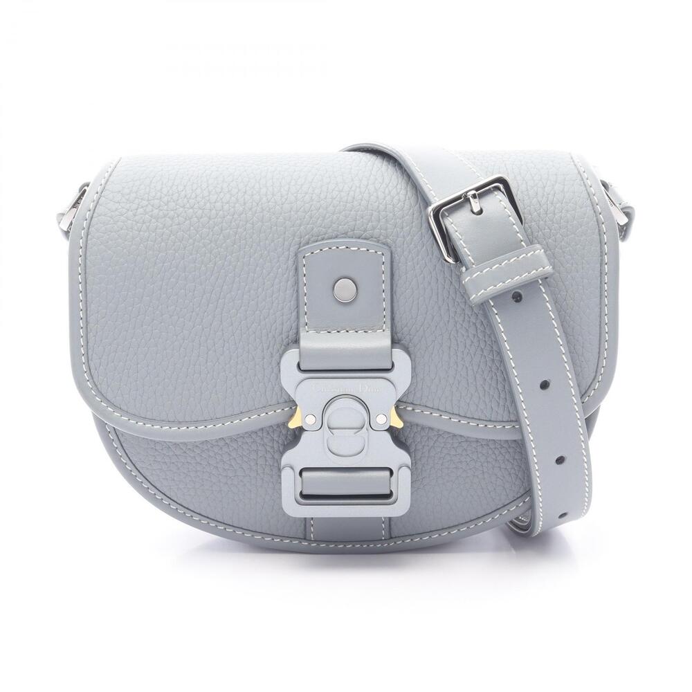 Dior GALLOP Shoulder Bag Leather Blue